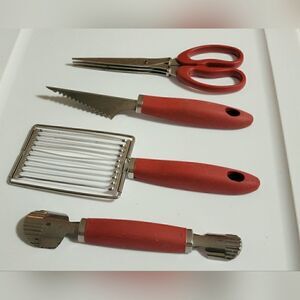 Wolfgang puck 4pc prep & garnish kitchen utensil Set